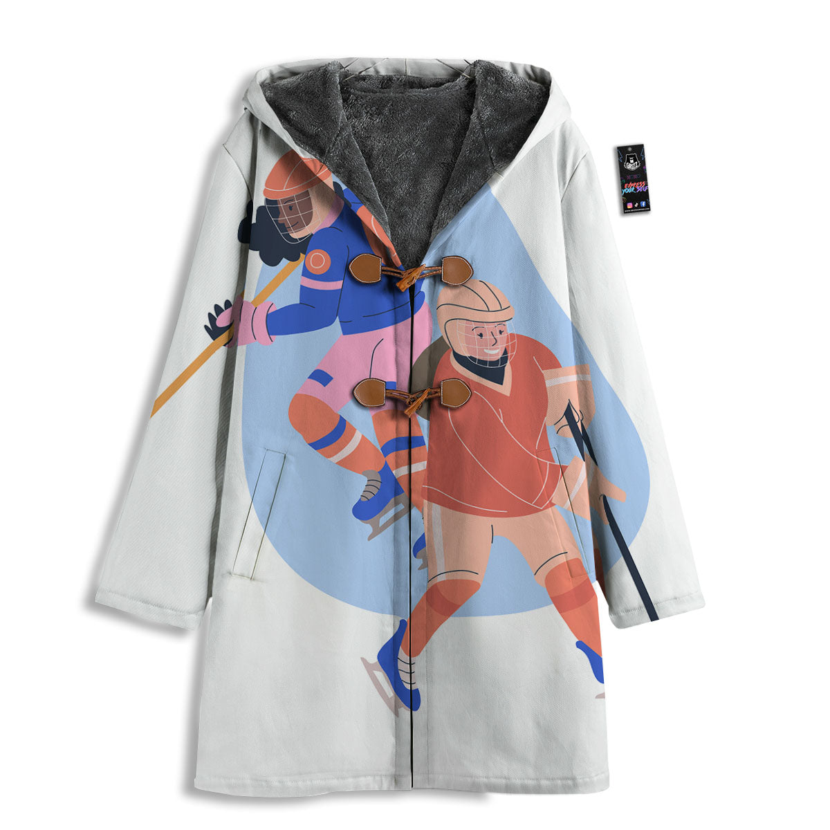 Ice Skates Hockey Print Men's Windbreaker Jacket-grizzshop