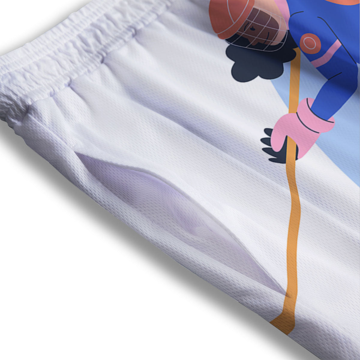 Ice Skates Hockey Print Mesh Shorts