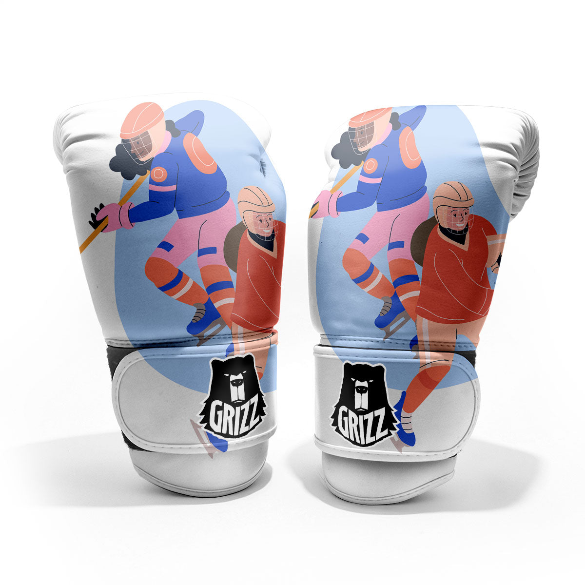 Ice Skates Hockey Print Pro Boxing Glove