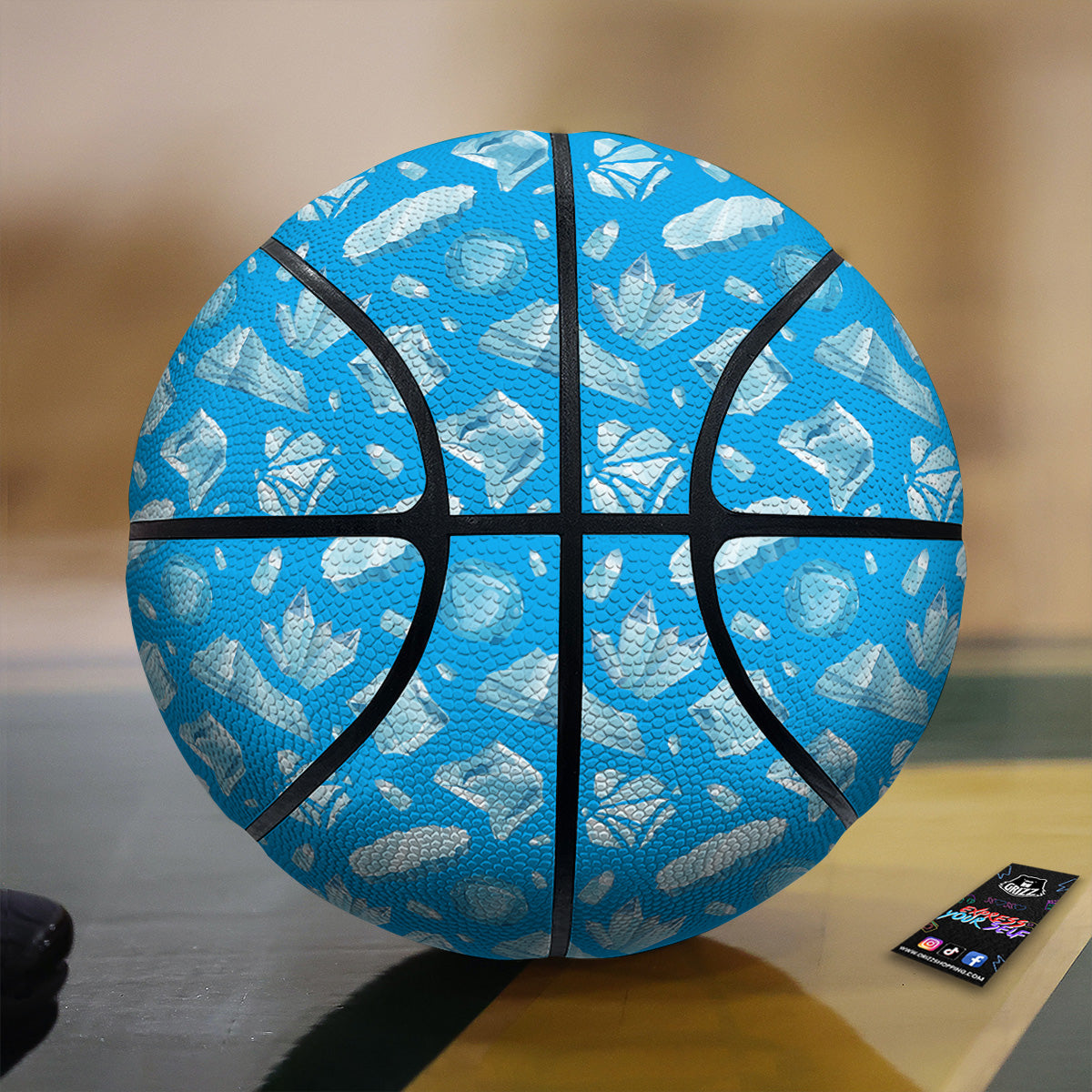 Ice Caps Snowdrifts And Icicles Print Pattern Basketball