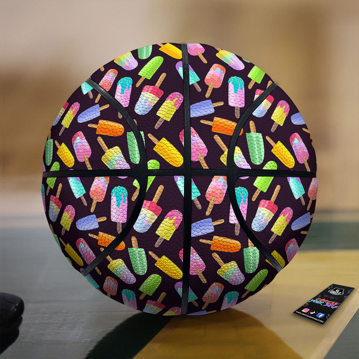 Ice Cream Colorful Print Pattern Basketball