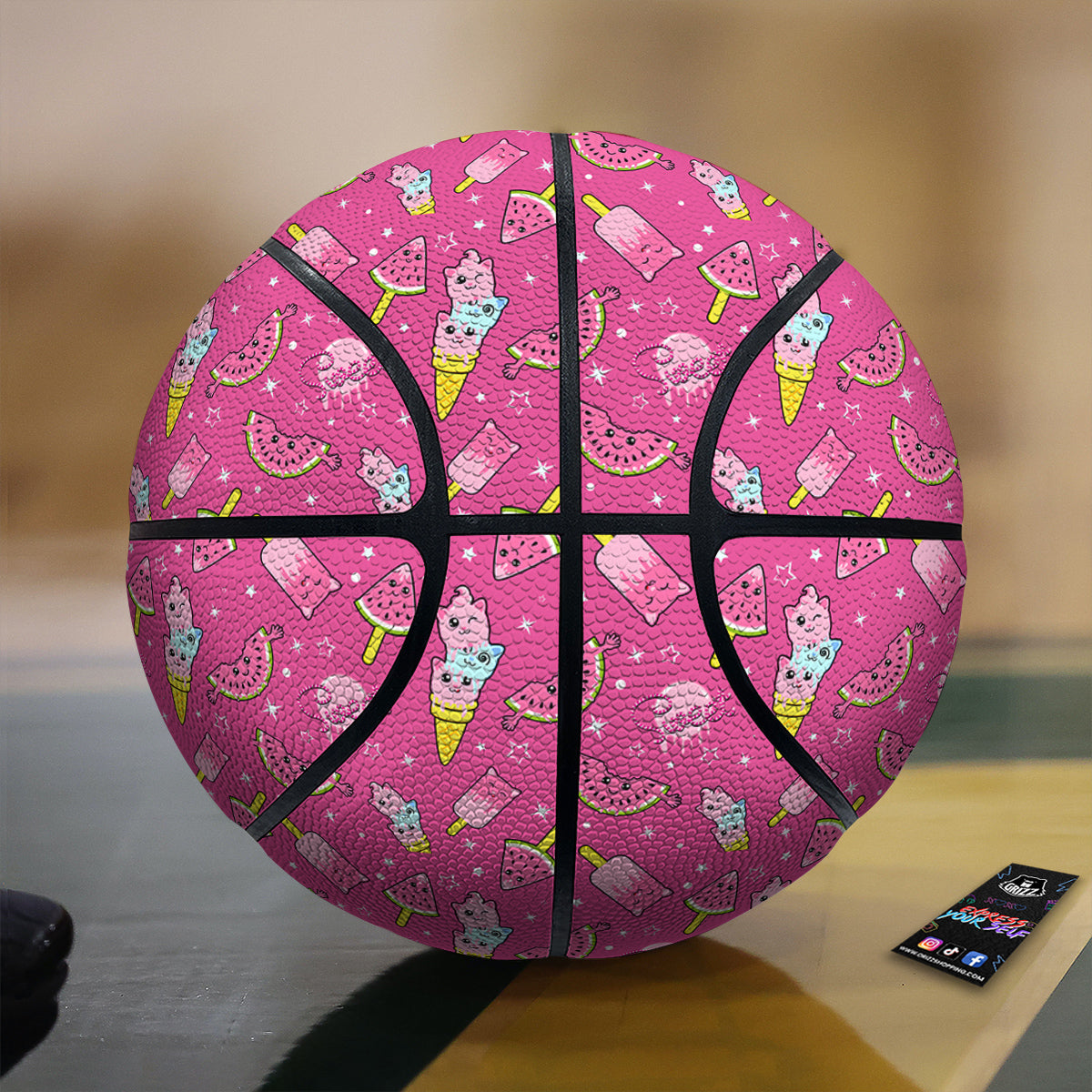 Line Halloween Print Pattern Basketball