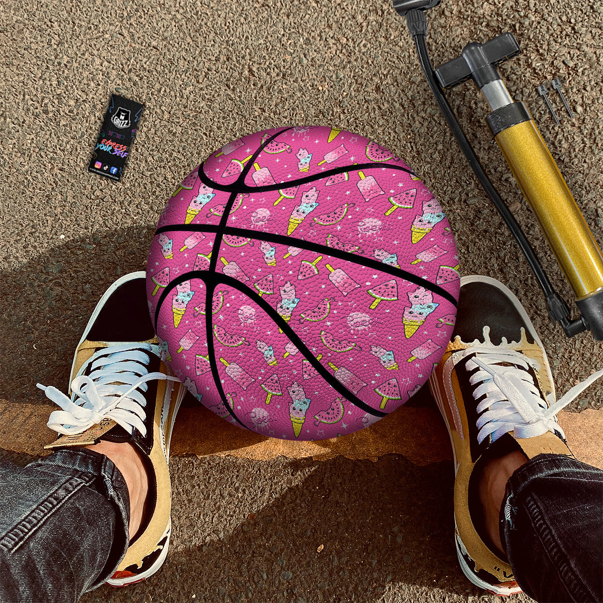 Line Halloween Print Pattern Basketball