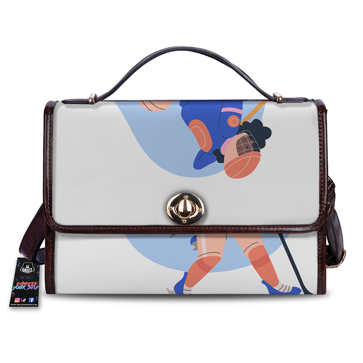 Ice Skates Hockey Print Women's Satchel Bag