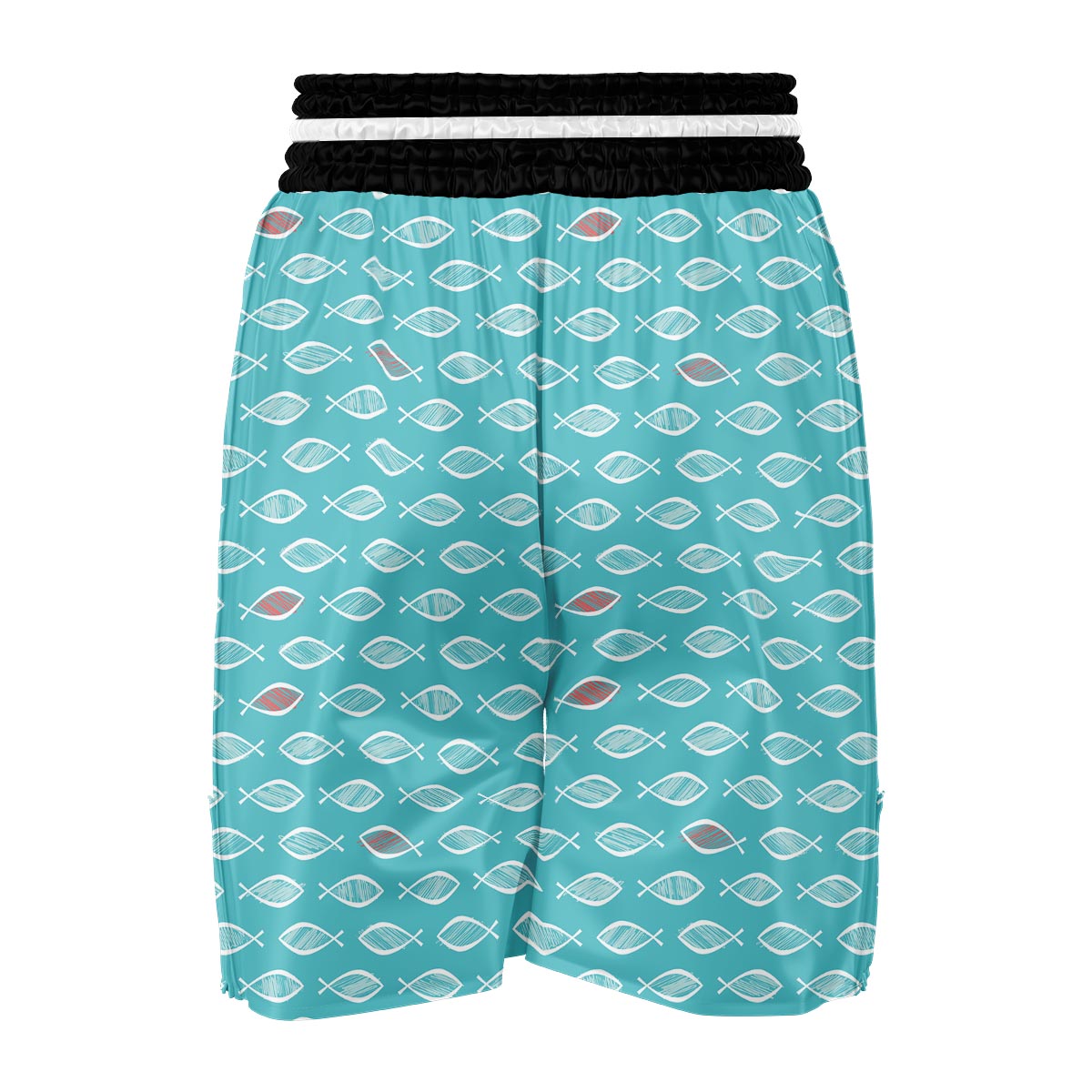 Ichthys Christian Pattern Print Boxing Shorts-grizzshop