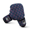 Ikat Black Blue Print Pattern Boxing Gloves-grizzshop