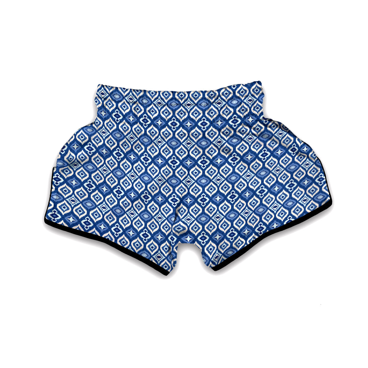 Ikat Cotton Print Pattern Muay Thai Boxing Shorts-grizzshop