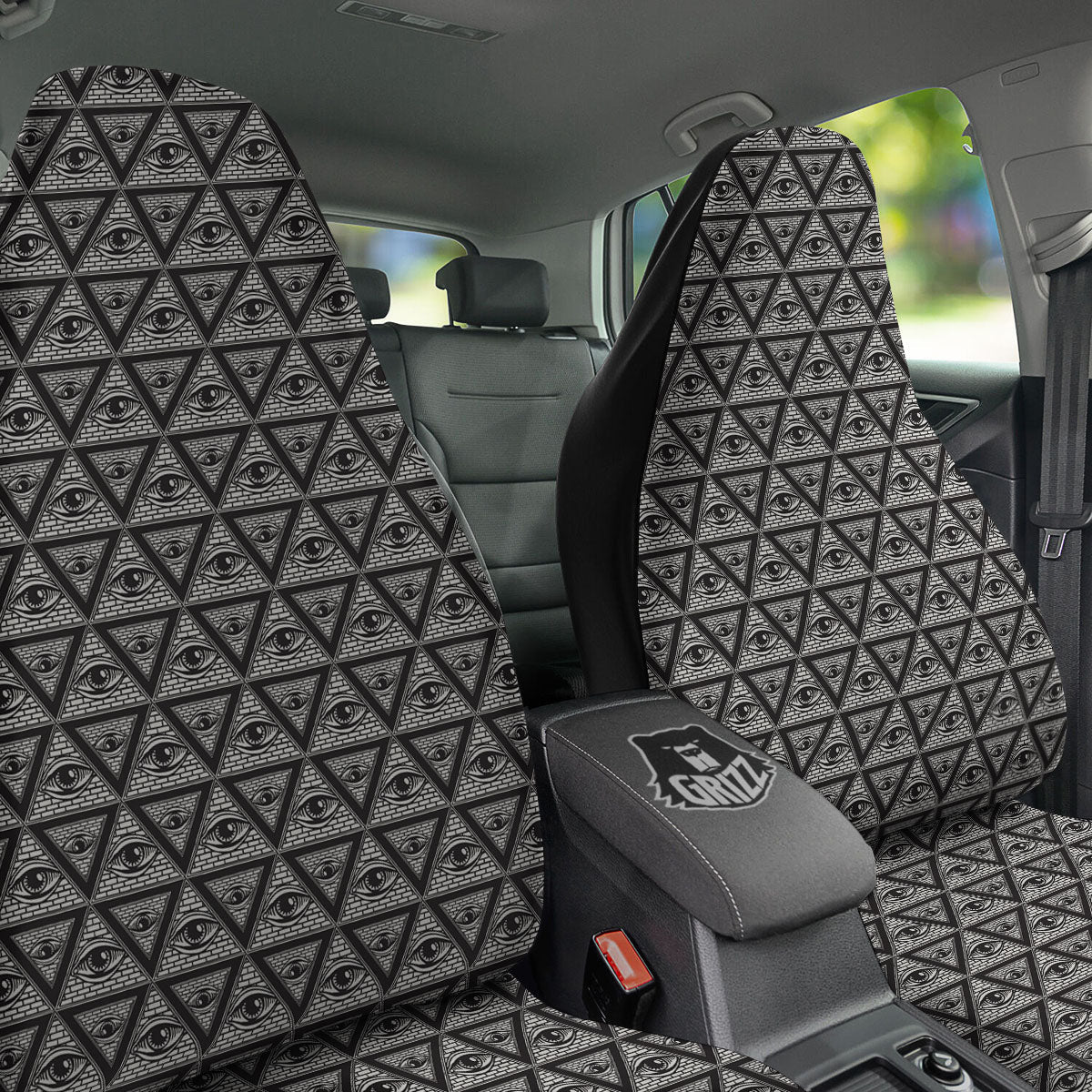 Illuminati Print Pattern Car Seat Covers-grizzshop