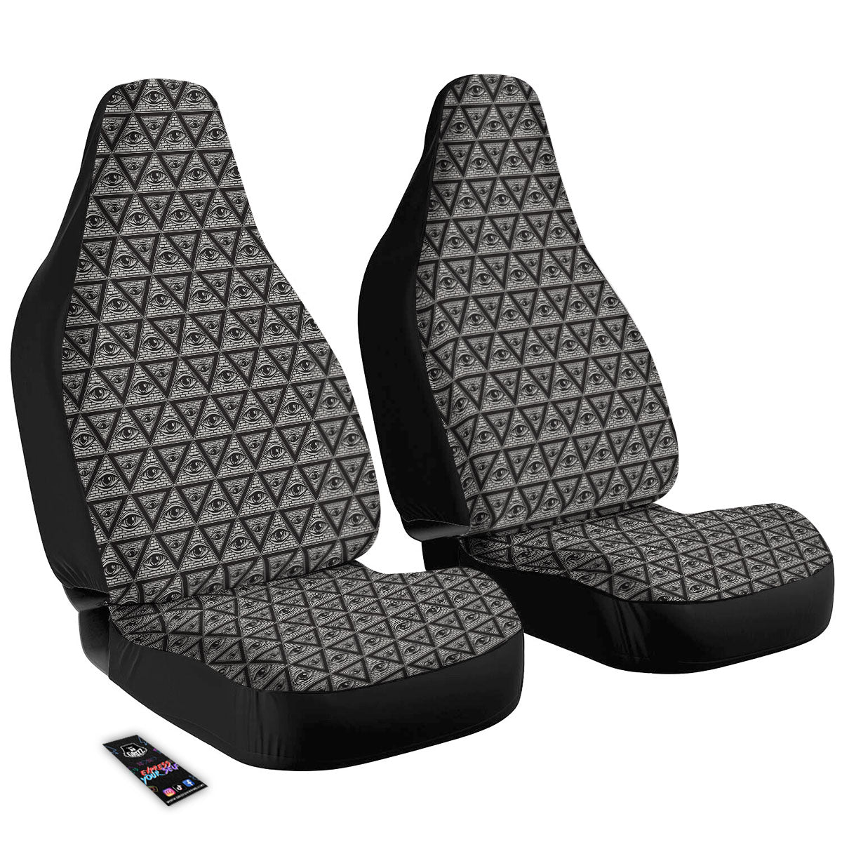 Illuminati Print Pattern Car Seat Covers-grizzshop
