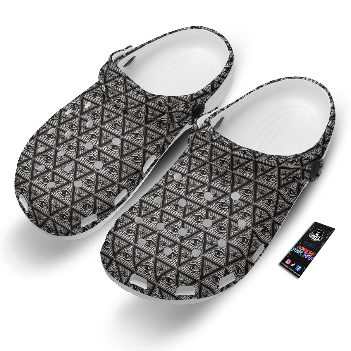 Illuminati Print Pattern Clog-grizzshop