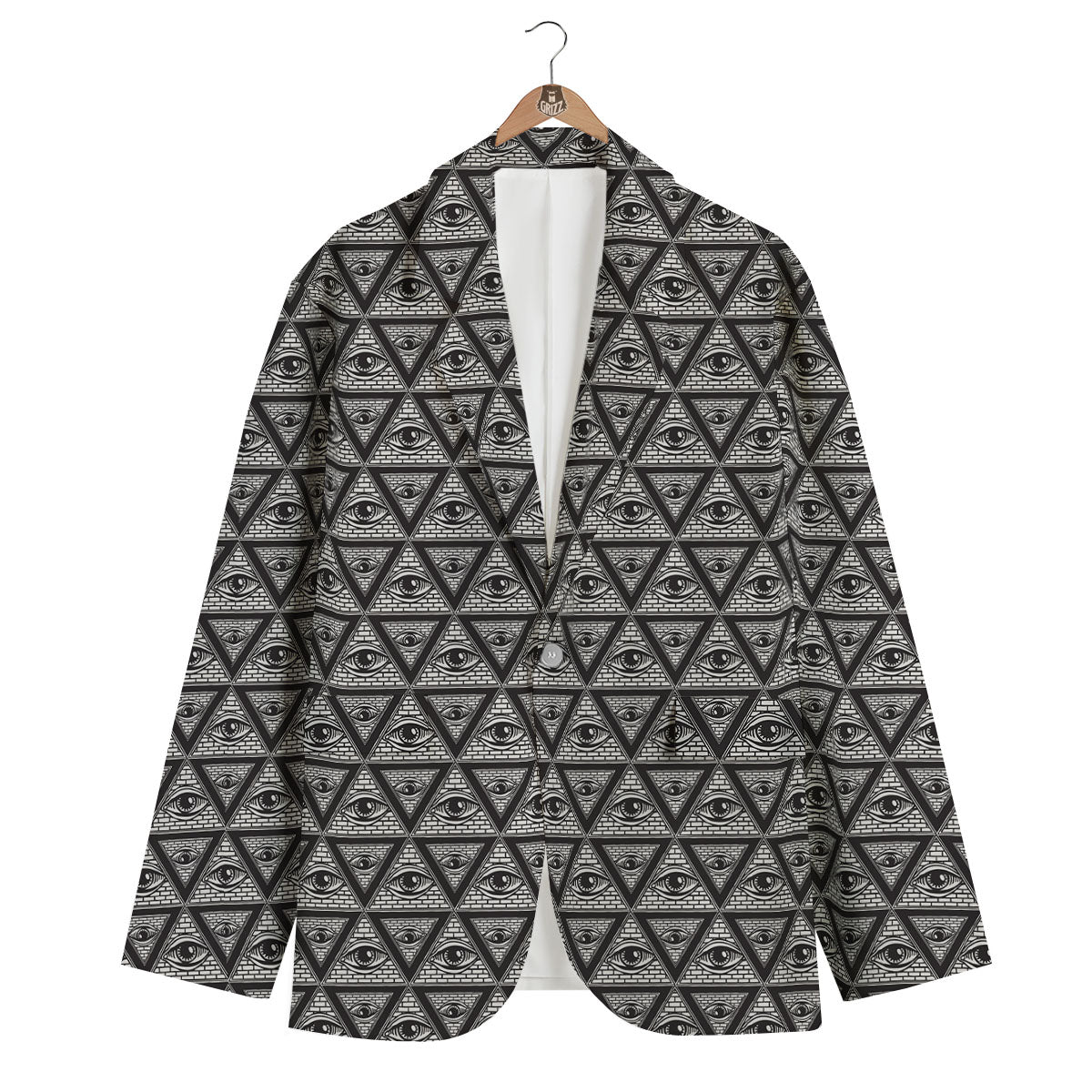 Illuminati Print Pattern Men's Blazer-grizzshop
