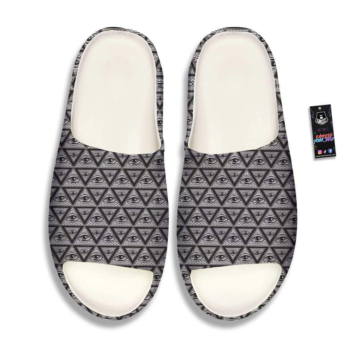 Illuminati Print Pattern Sandals-grizzshop