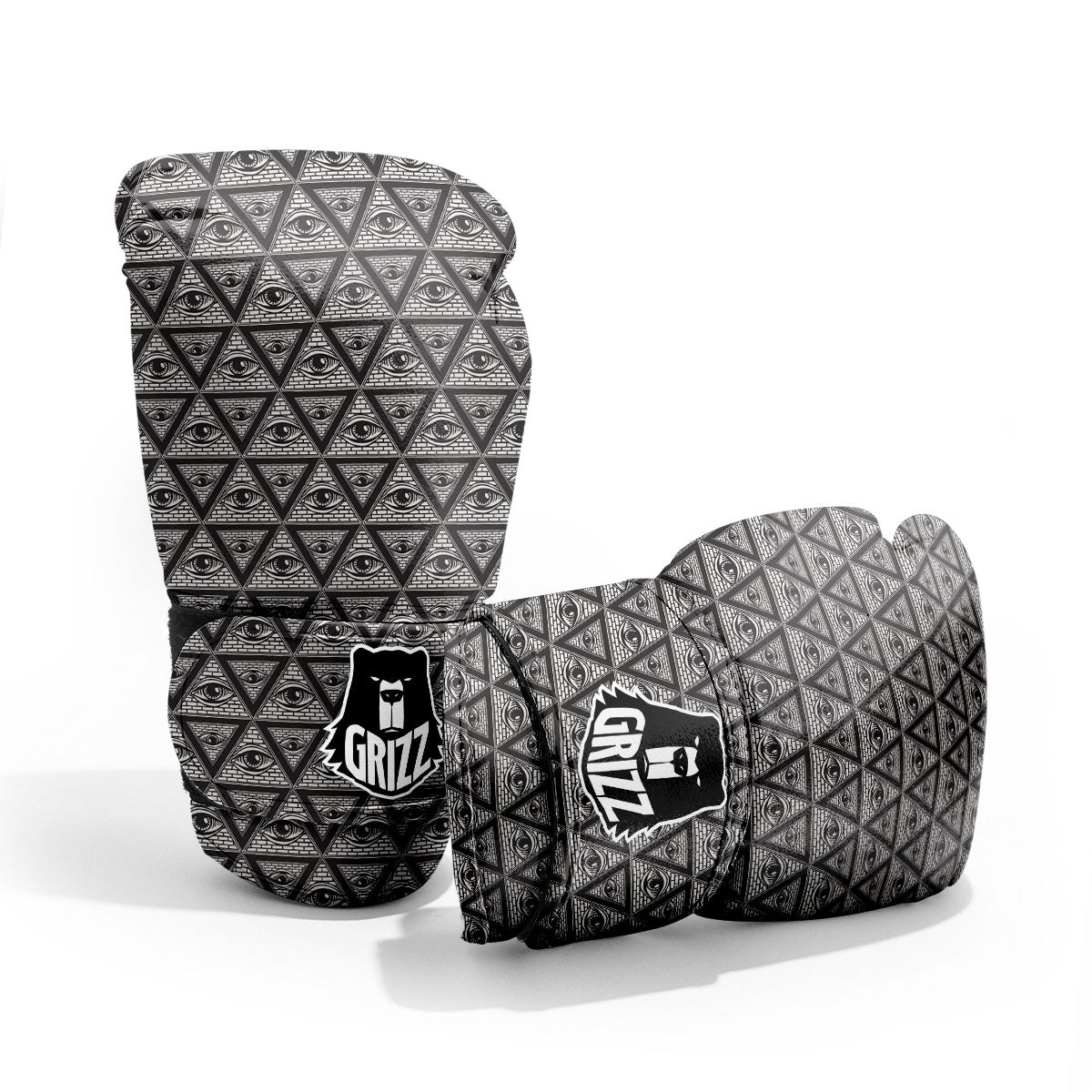 Illuminati Print Pattern Pro Boxing Glove