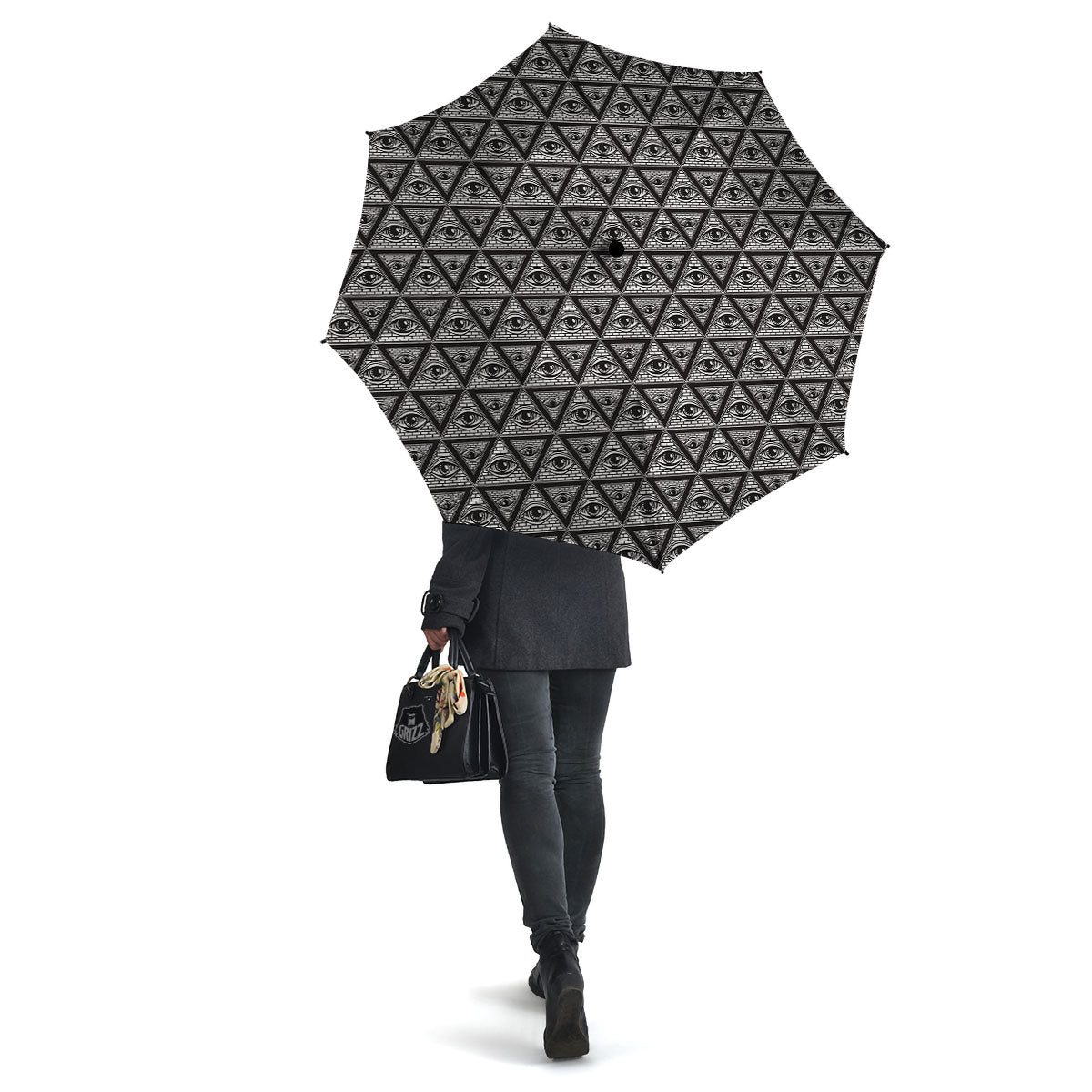 Illuminati Print Pattern Umbrella-grizzshop