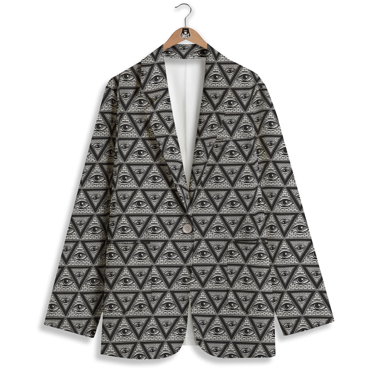 Illuminati Print Pattern Women's Blazer-grizzshop