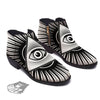 Illuminati White And Black Print Ankle Boots-grizzshop