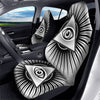 Illuminati White And Black Print Car Seat Covers-grizzshop