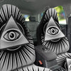 Illuminati White And Black Print Car Seat Covers-grizzshop