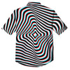 Illusion Anaglyph Optical Print Button Up Shirt-grizzshop