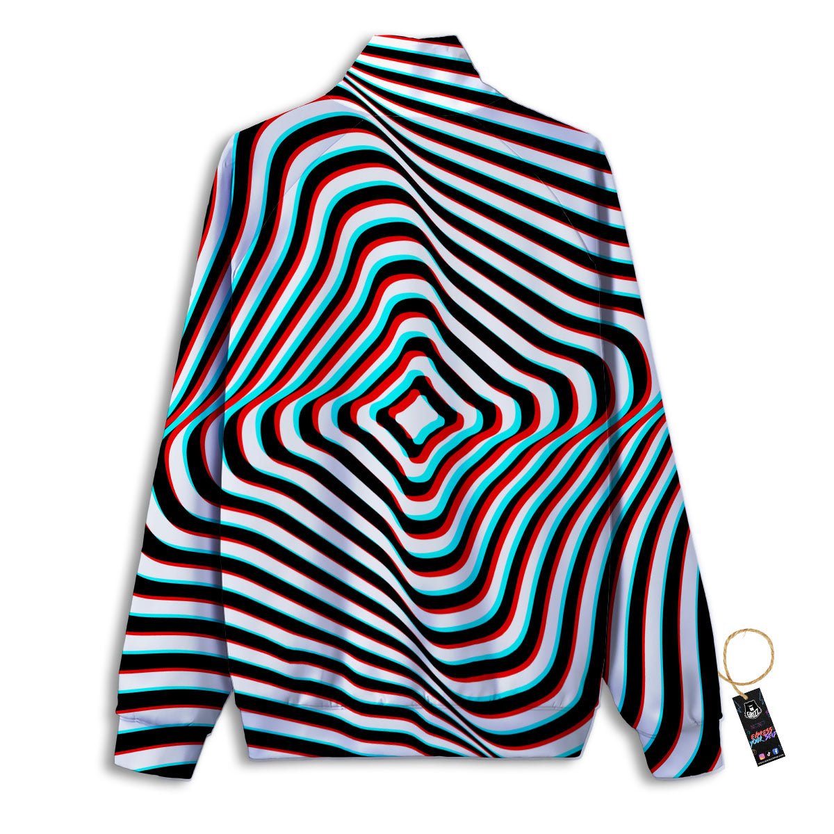 Illusion Anaglyph Optical Print Track Jacket-grizzshop