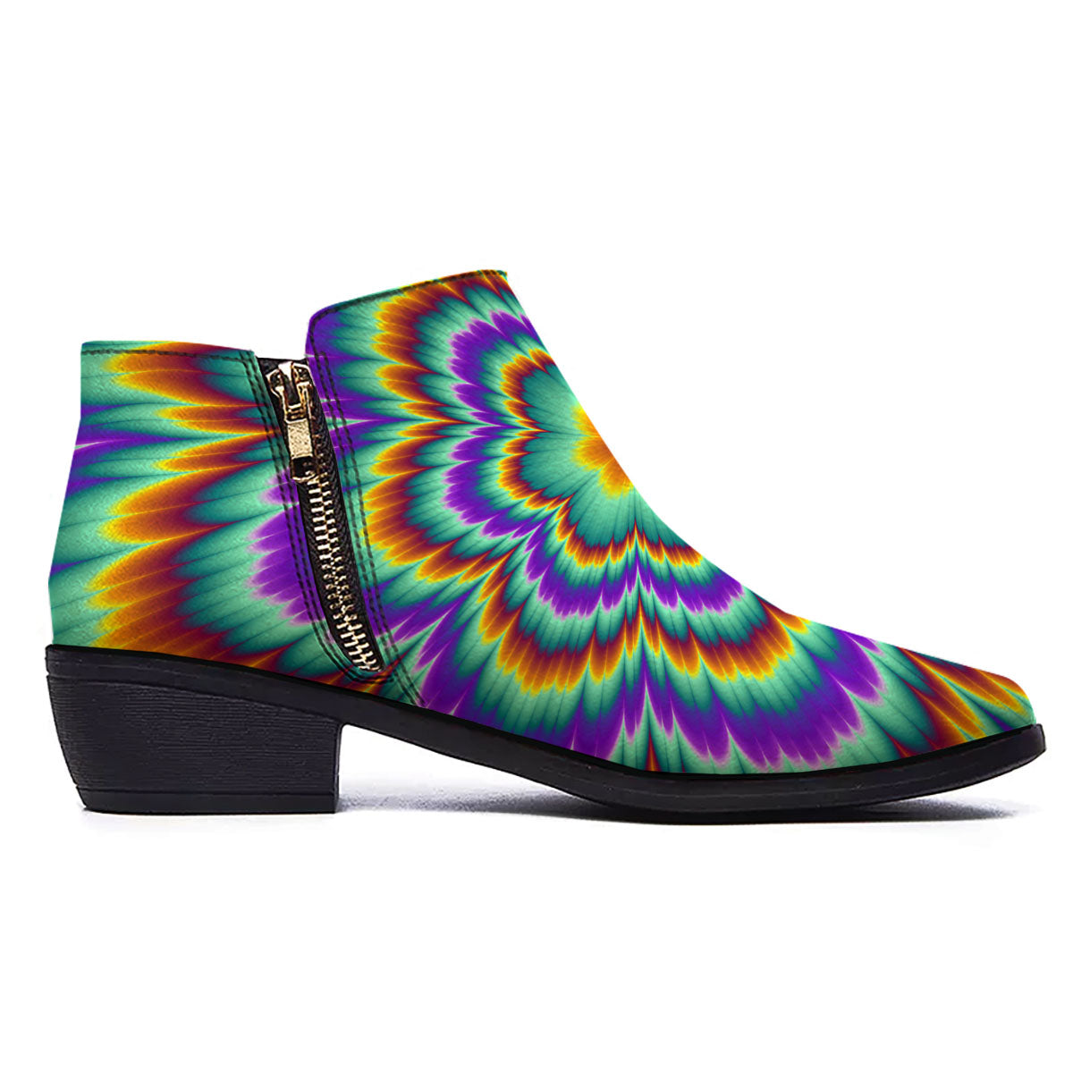 Illusion Optical Explosion Psychedelic Ankle Boots-grizzshop