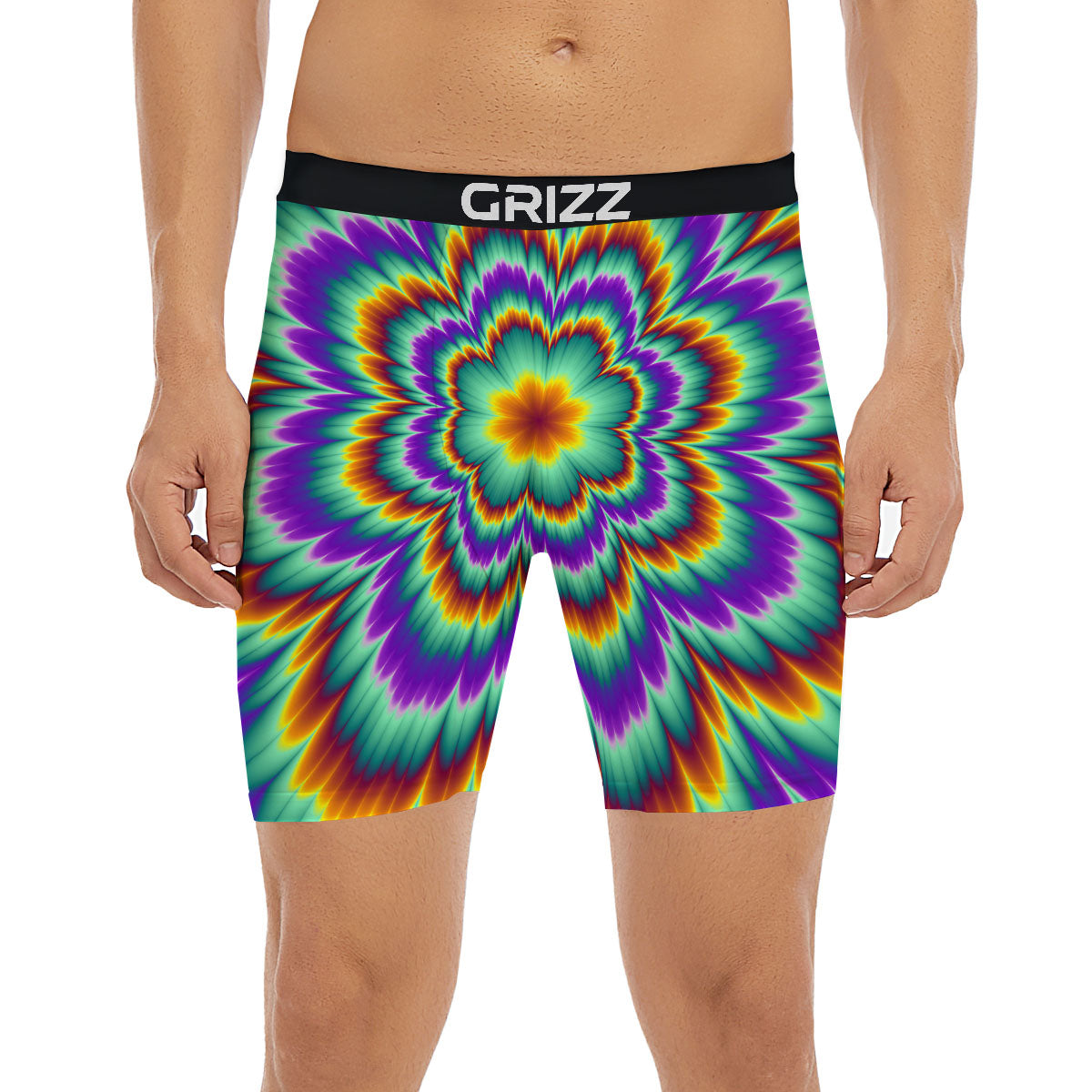 Illusion Optical Explosion Psychedelic Boxer Briefs-grizzshop