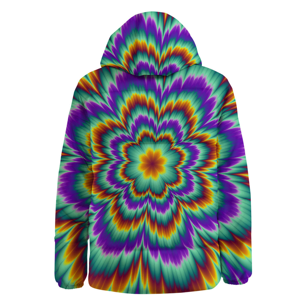Illusion Optical Explosion Psychedelic Down Jacket-grizzshop