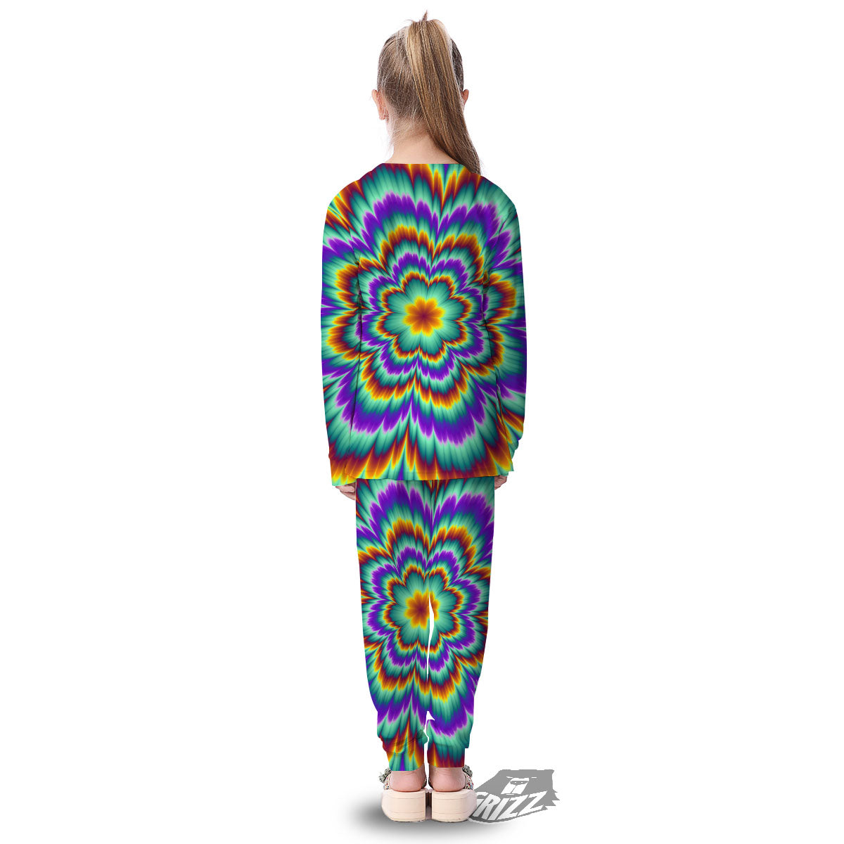 Illusion Optical Explosion Psychedelic Kid's Pajamas-grizzshop