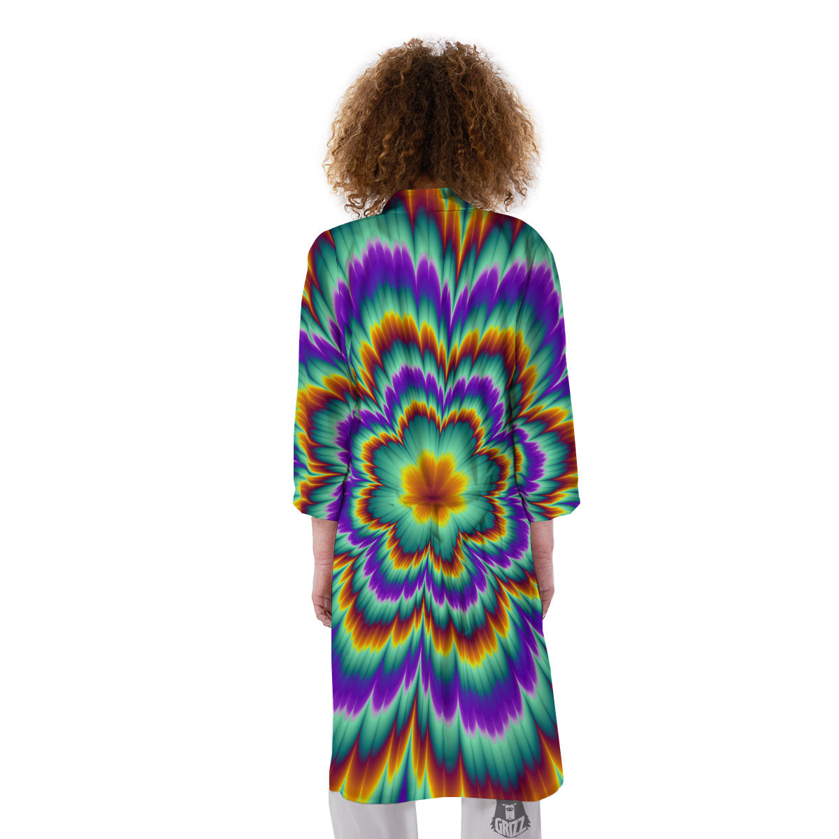Illusion Optical Explosion Psychedelic Kimono-grizzshop