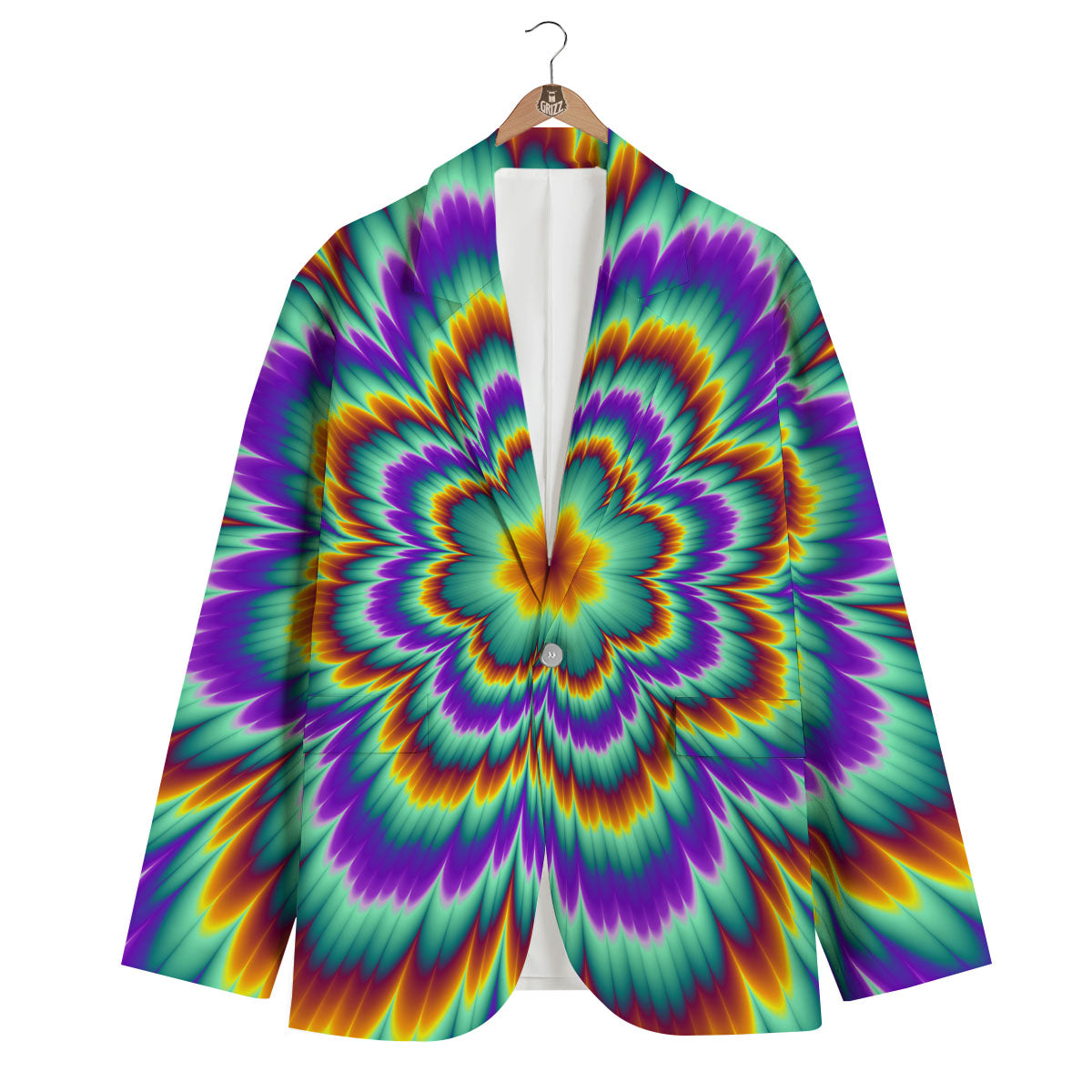 Illusion Optical Explosion Psychedelic Men's Blazer-grizzshop