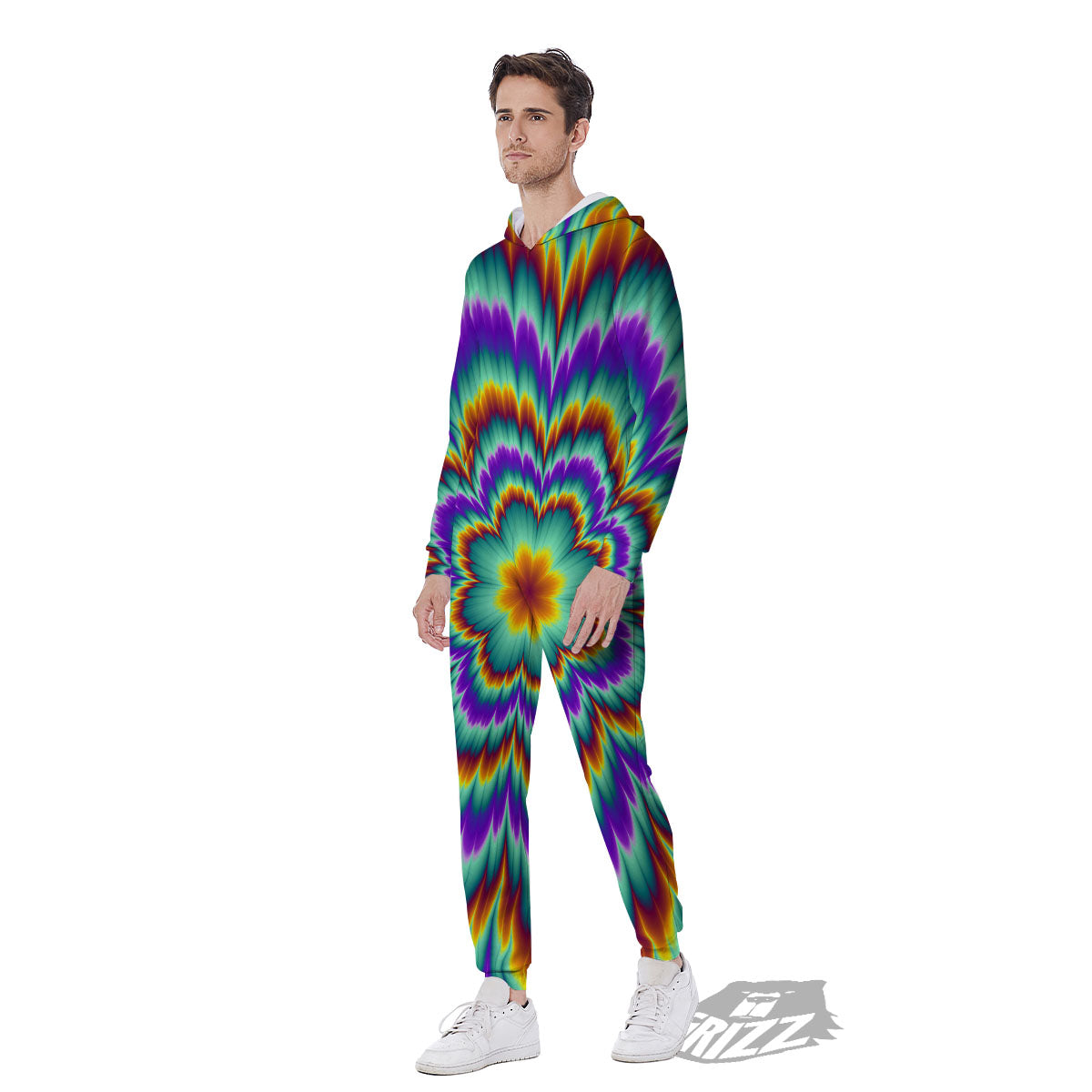Illusion Optical Explosion Psychedelic Men's Jumpsuit-grizzshop