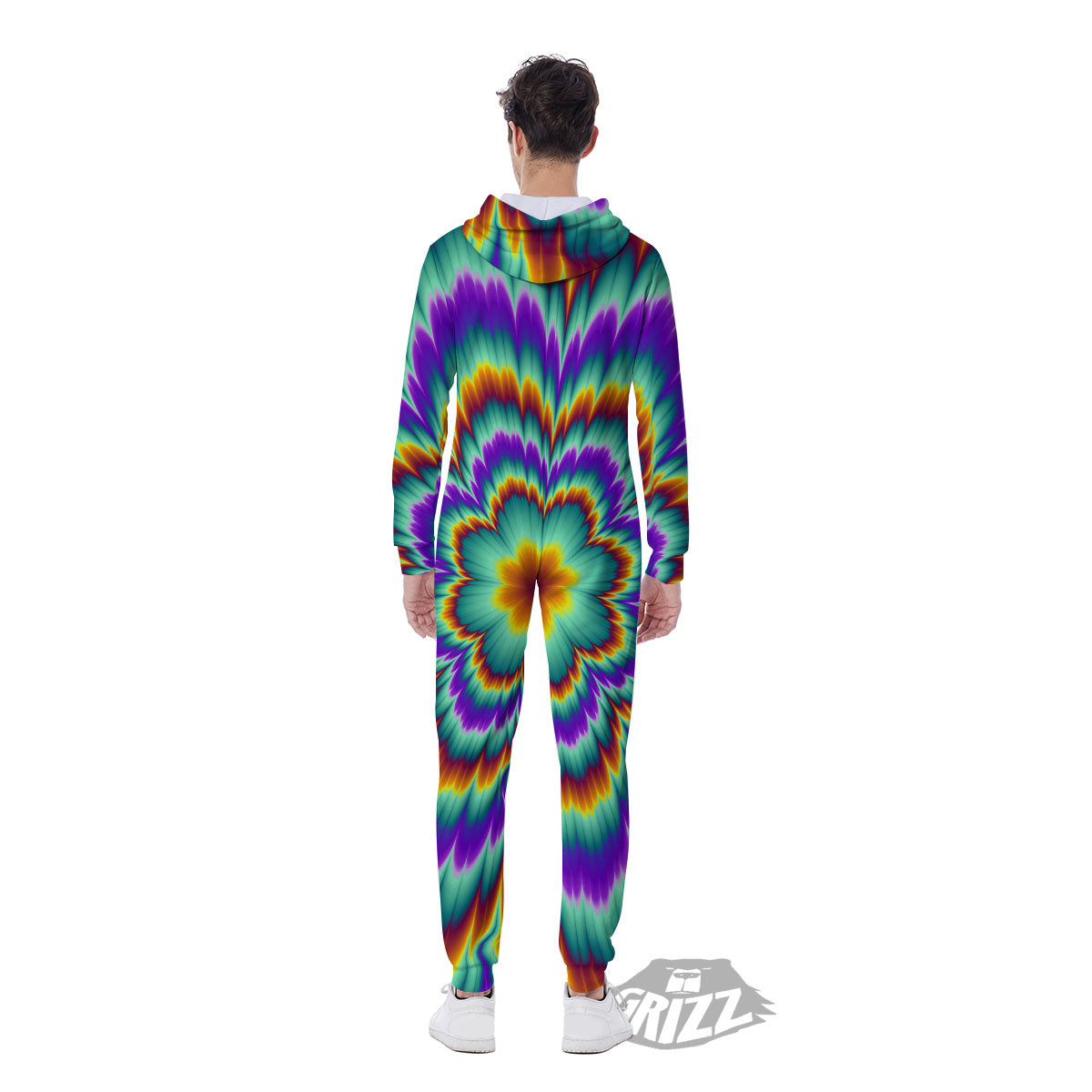 Illusion Optical Explosion Psychedelic Men's Jumpsuit-grizzshop