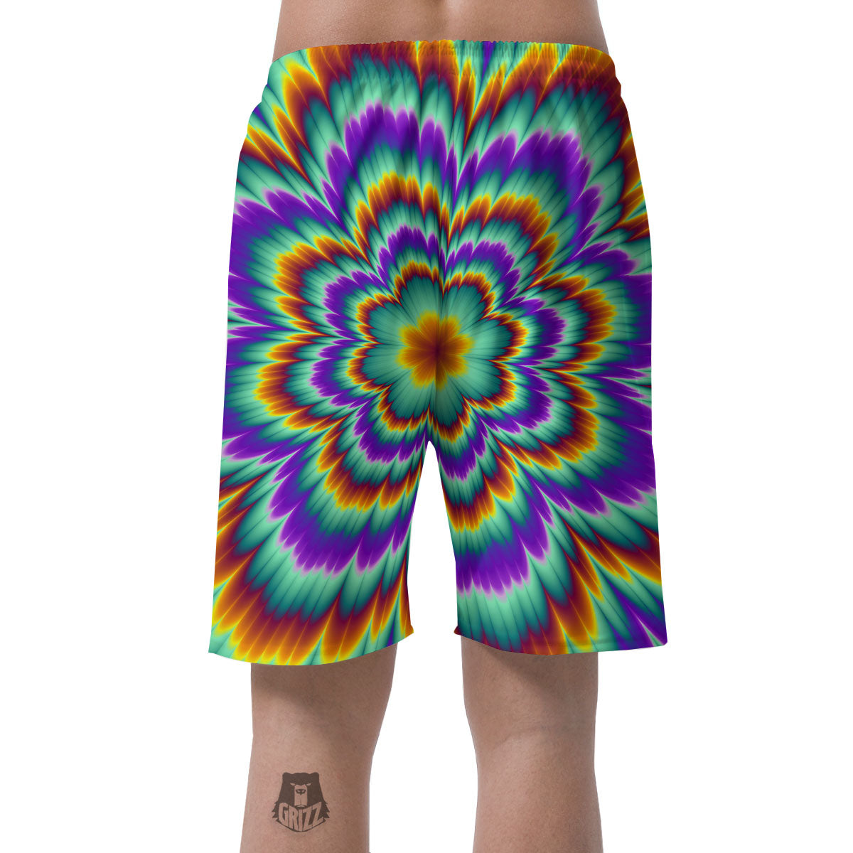 Illusion Optical Explosion Psychedelic Men's Shorts-grizzshop