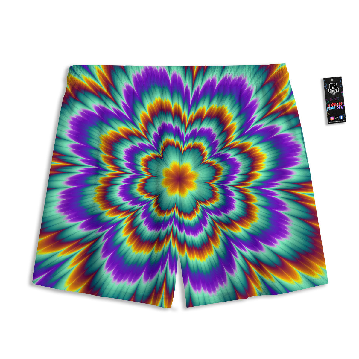 Illusion Optical Explosion Psychedelic Mesh Shorts