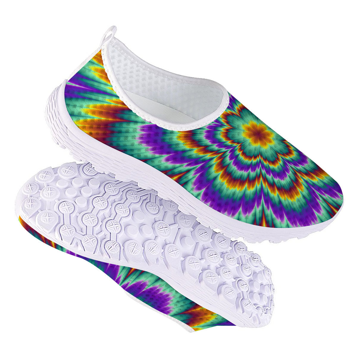 Illusion Optical Explosion Psychedelic Nurse Shoes-grizzshop