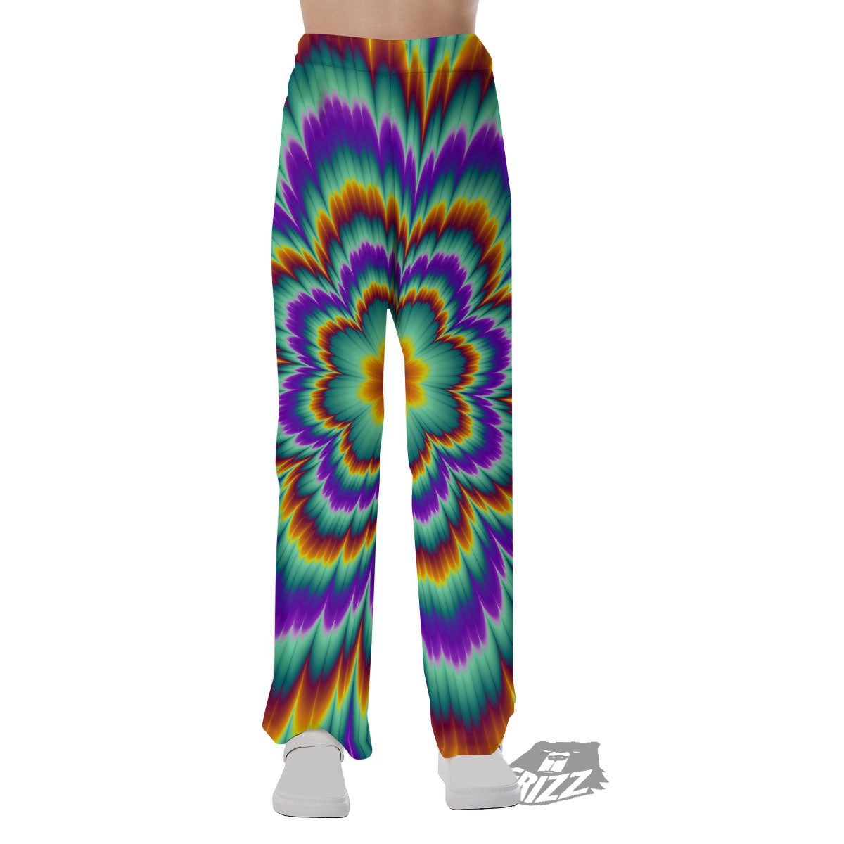 Illusion Optical Explosion Psychedelic Pajama Pants-grizzshop