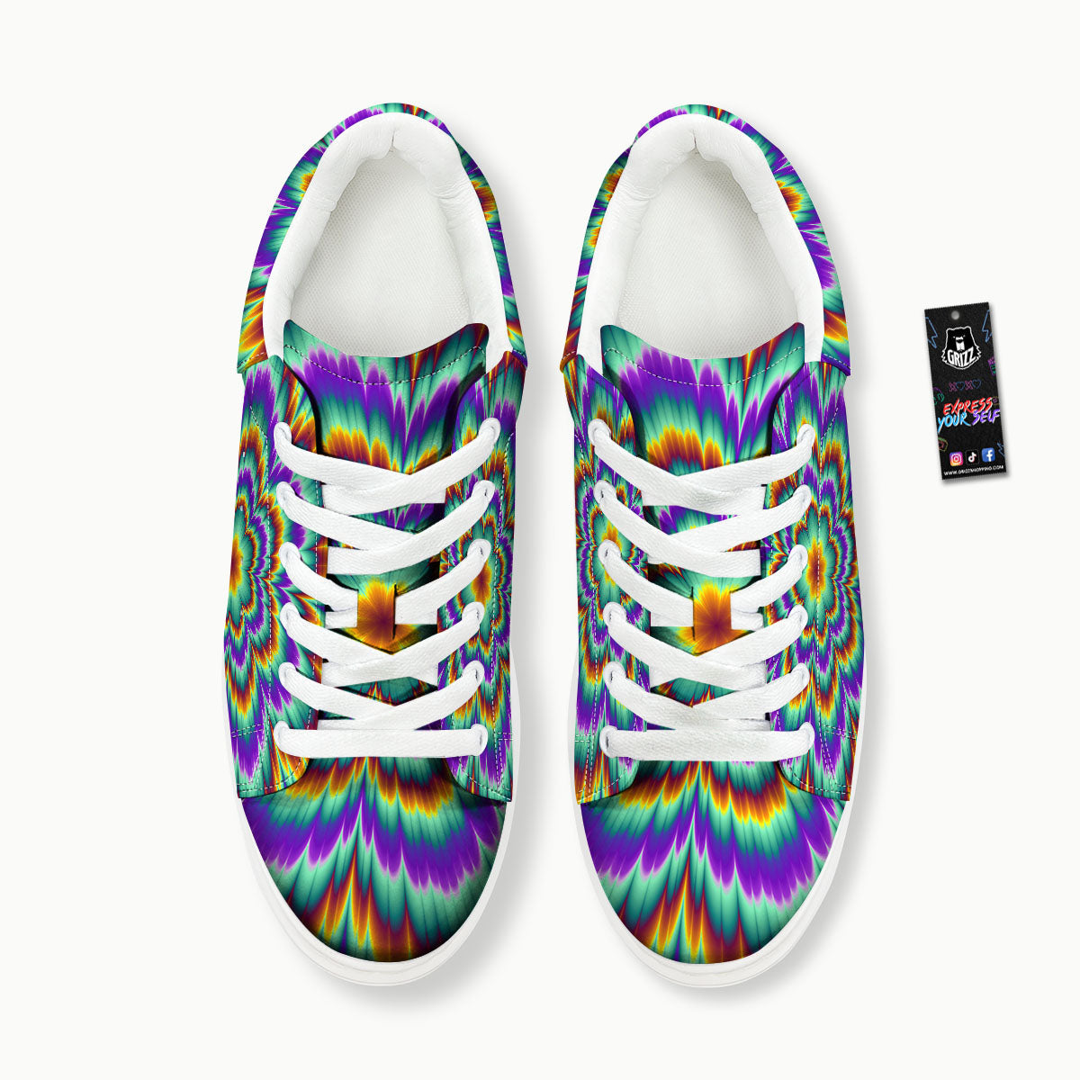 Illusion Optical Explosion Psychedelic Platform Shoes-grizzshop