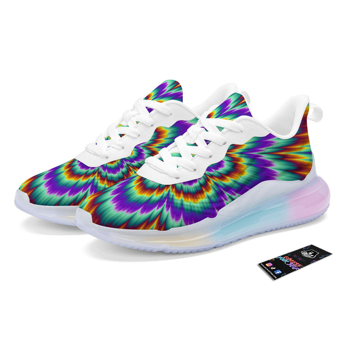 Illusion Optical Explosion Psychedelic Running Sneakers-grizzshop