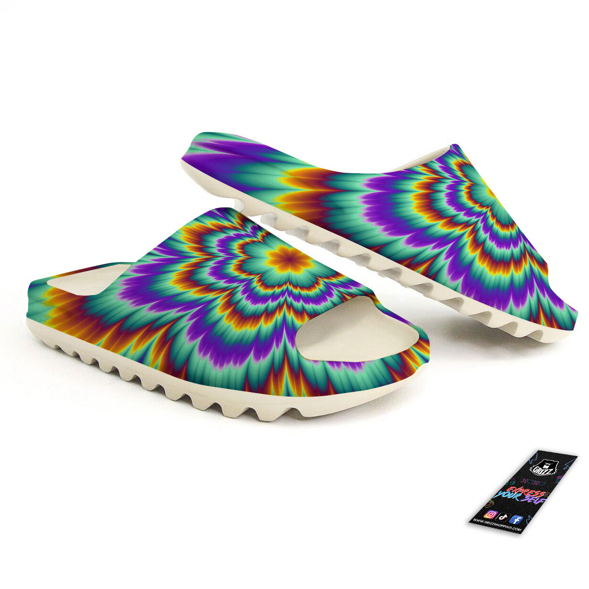 Illusion Optical Explosion Psychedelic Sandals-grizzshop