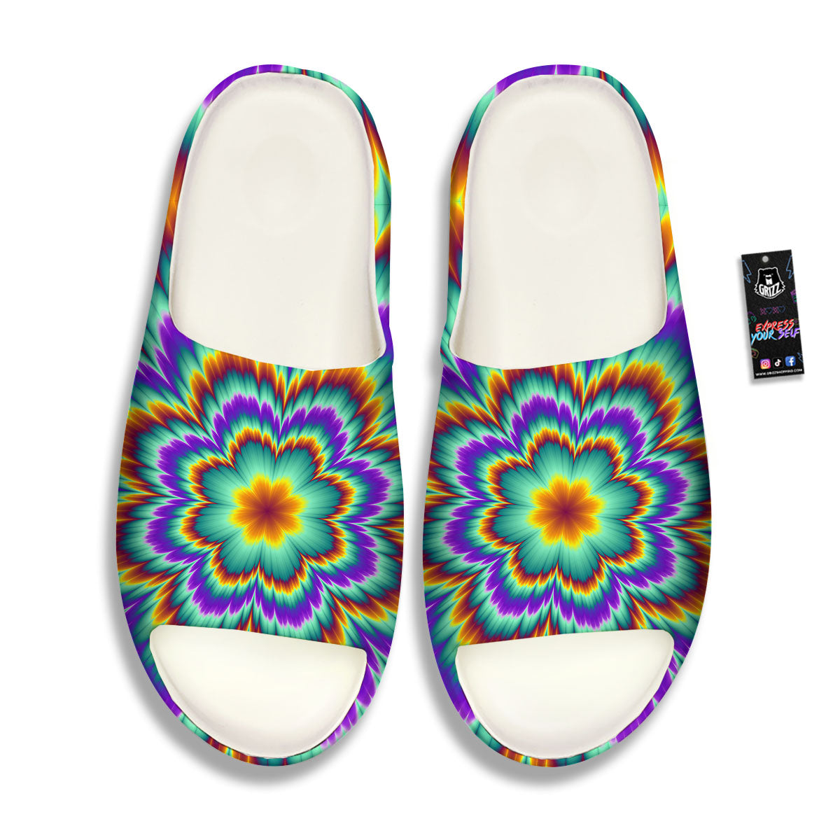 Illusion Optical Explosion Psychedelic Sandals-grizzshop