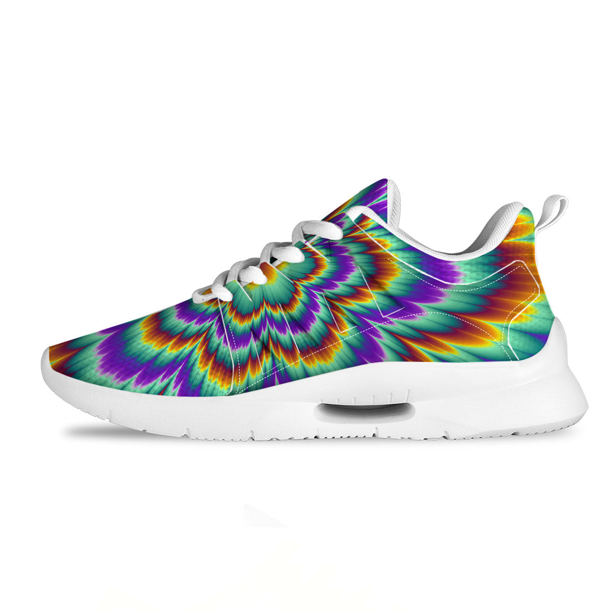 Illusion Optical Explosion Psychedelic Tennis Shoes-grizzshop