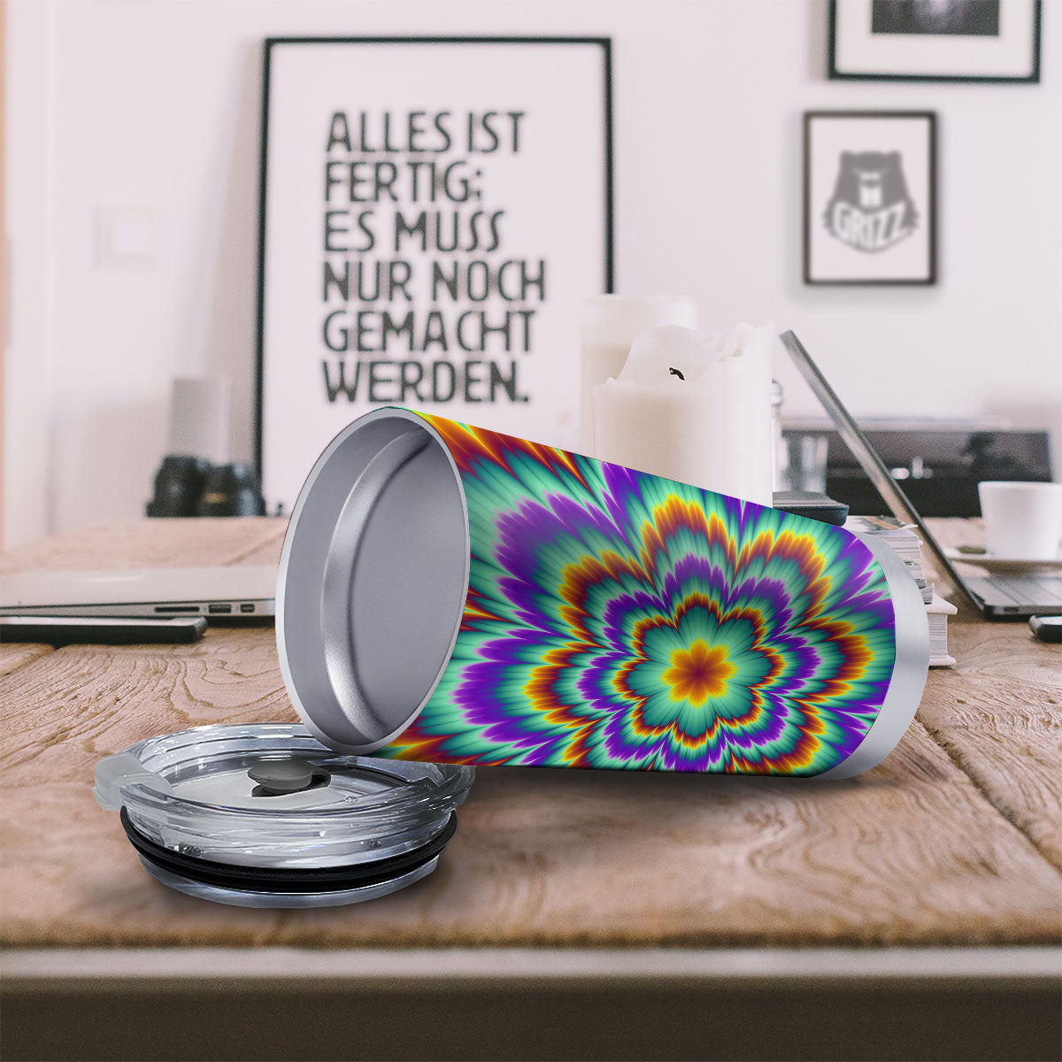 Illusion Optical Explosion Psychedelic Tumbler-grizzshop