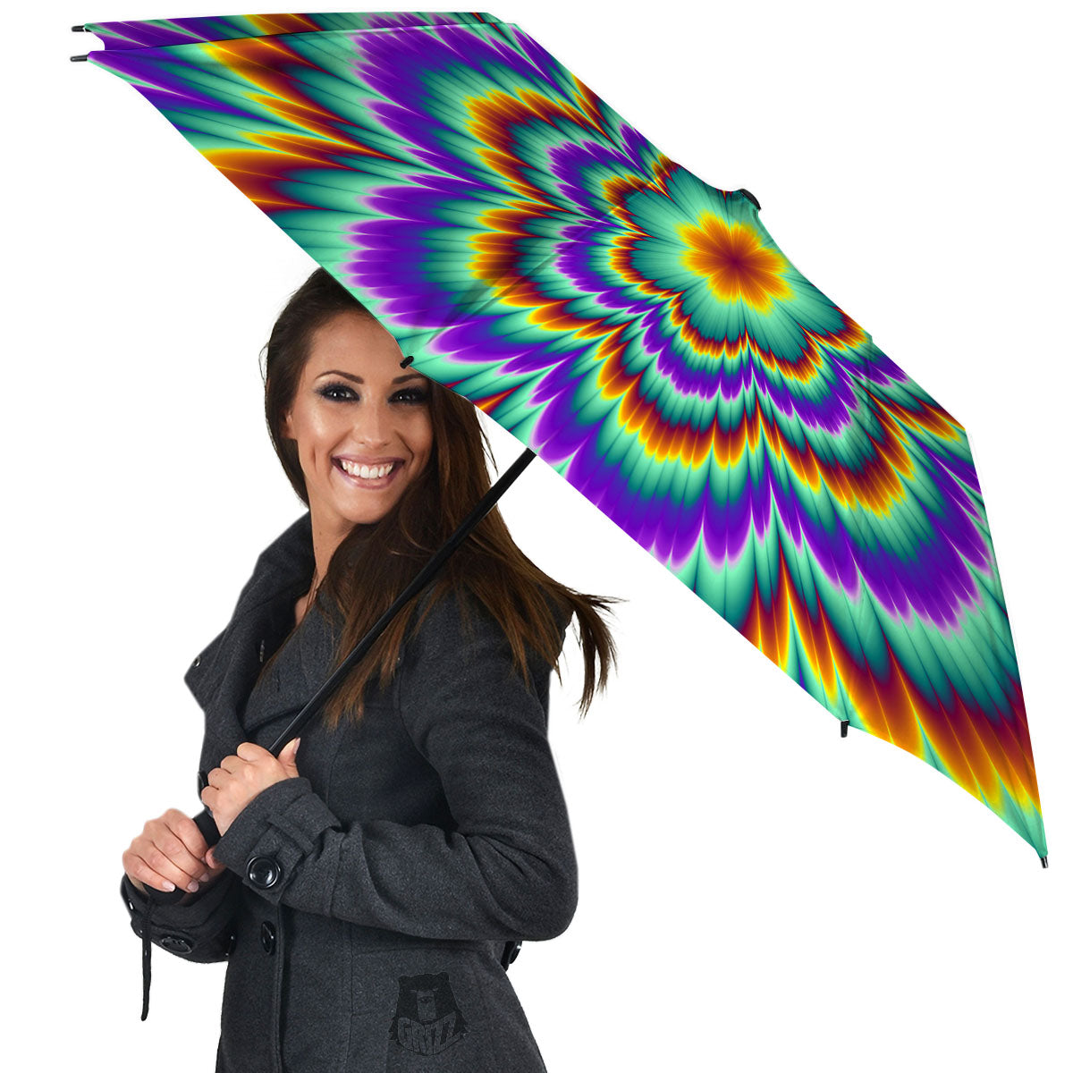 Illusion Optical Explosion Psychedelic Umbrella-grizzshop