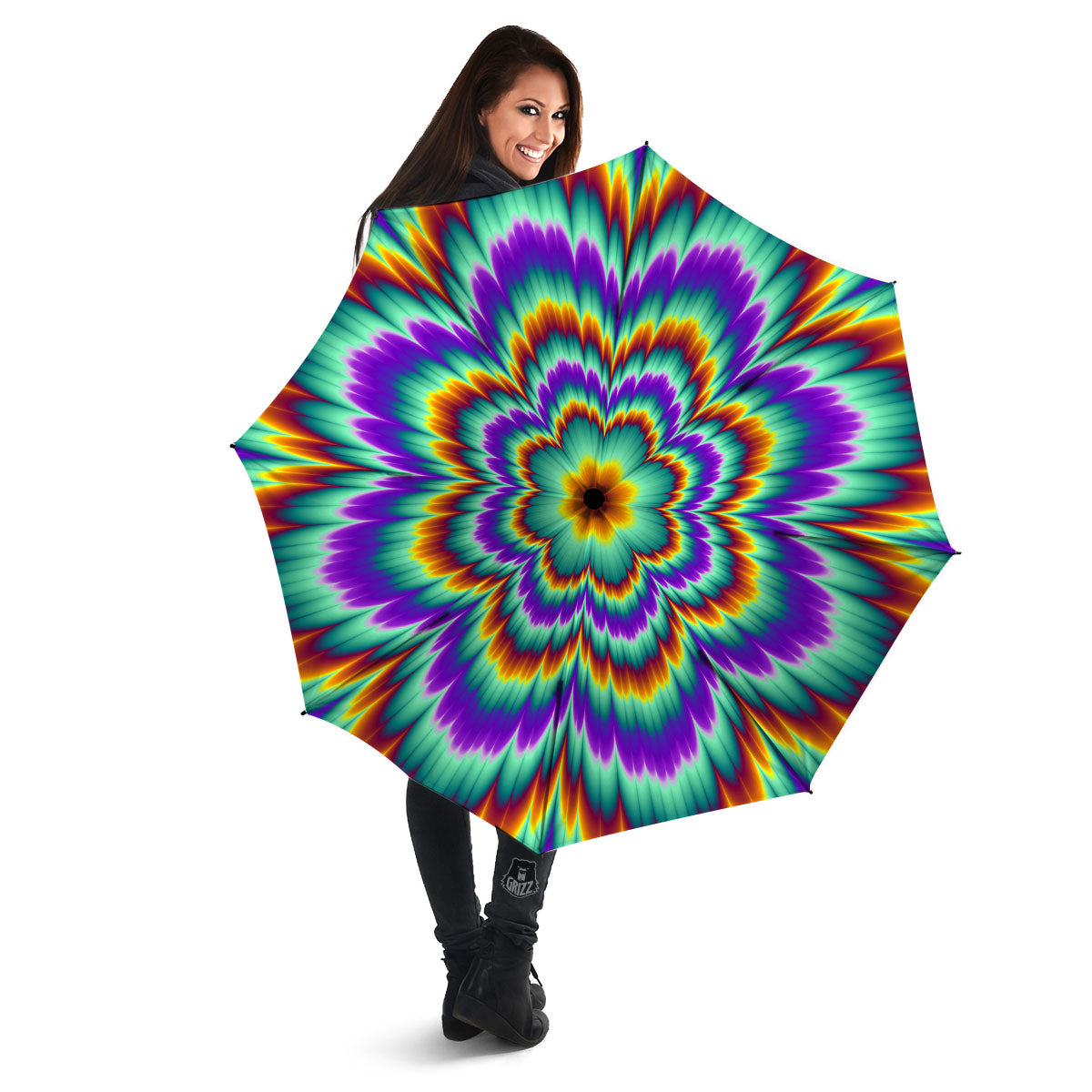 Illusion Optical Explosion Psychedelic Umbrella-grizzshop