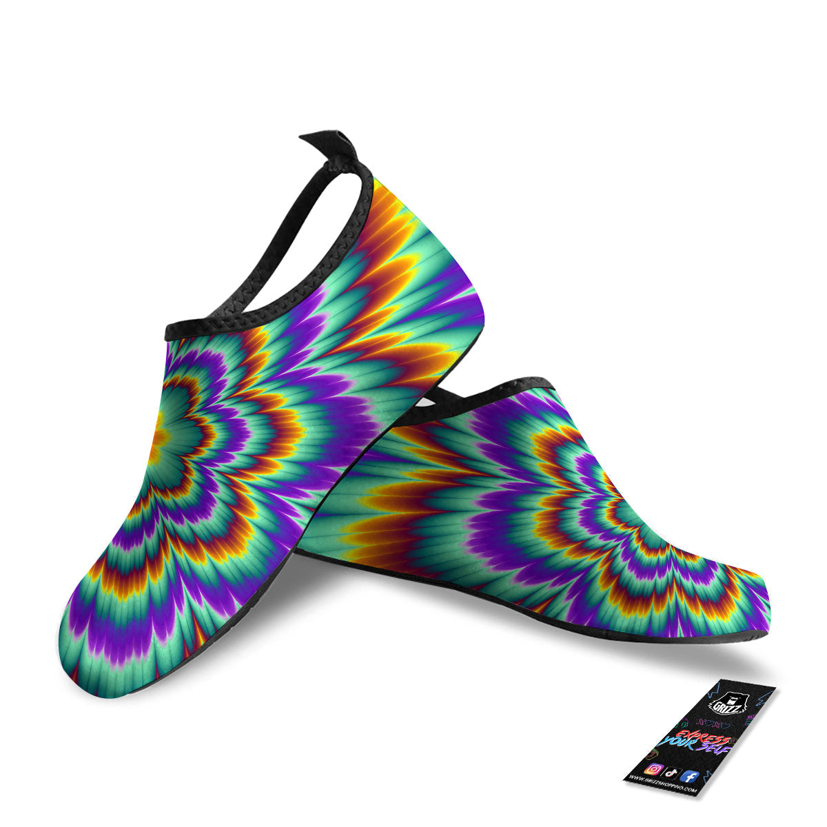 Illusion Optical Explosion Psychedelic Water Shoes-grizzshop