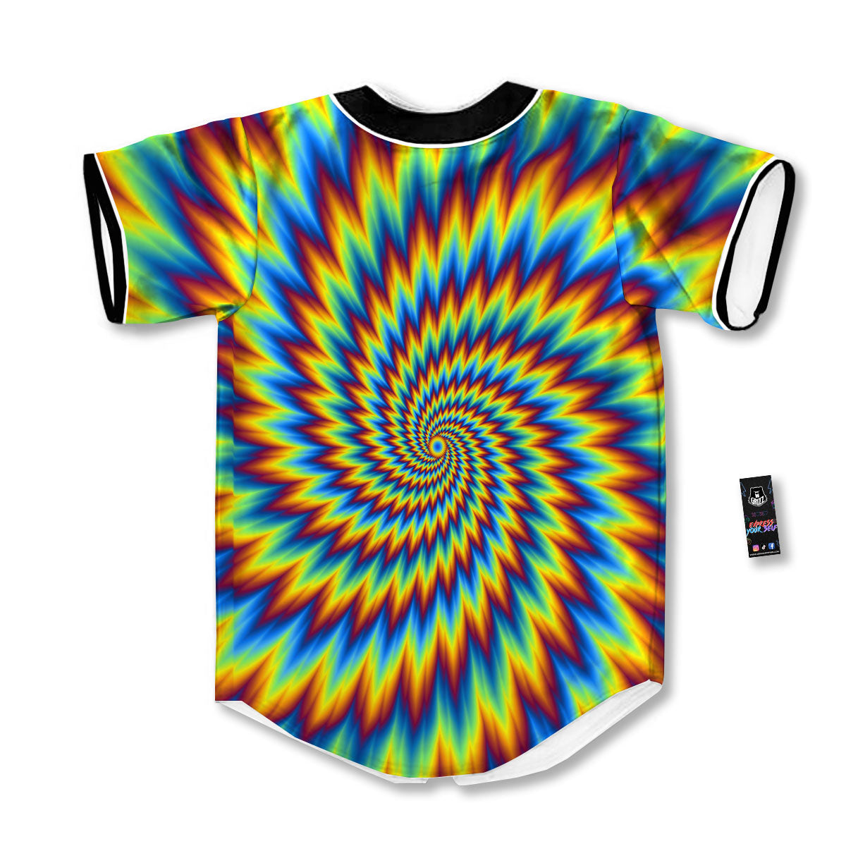 Illusion Optical Psychedelic Expansion Baseball Jersey-grizzshop
