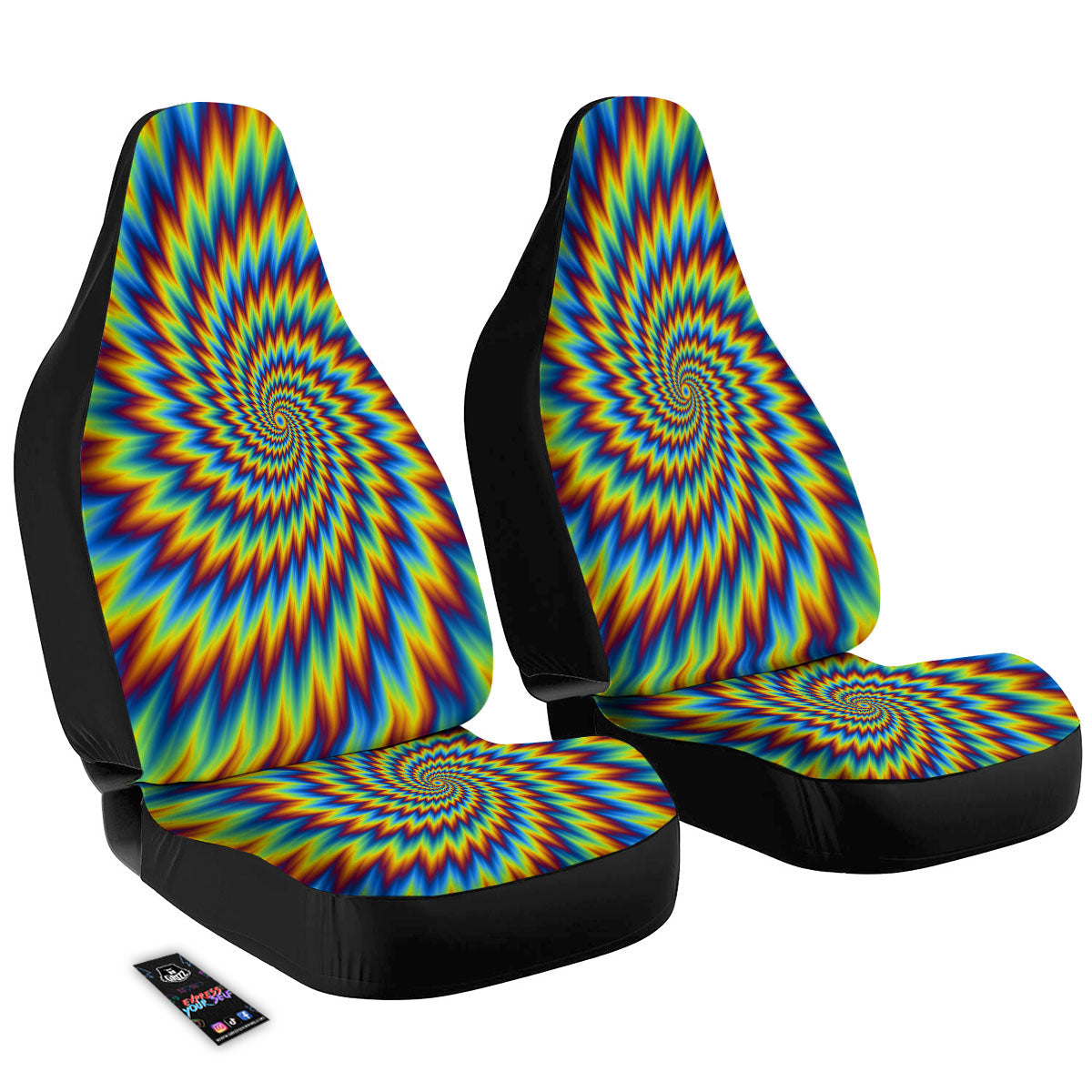 Illusion Optical Psychedelic Expansion Car Seat Covers-grizzshop