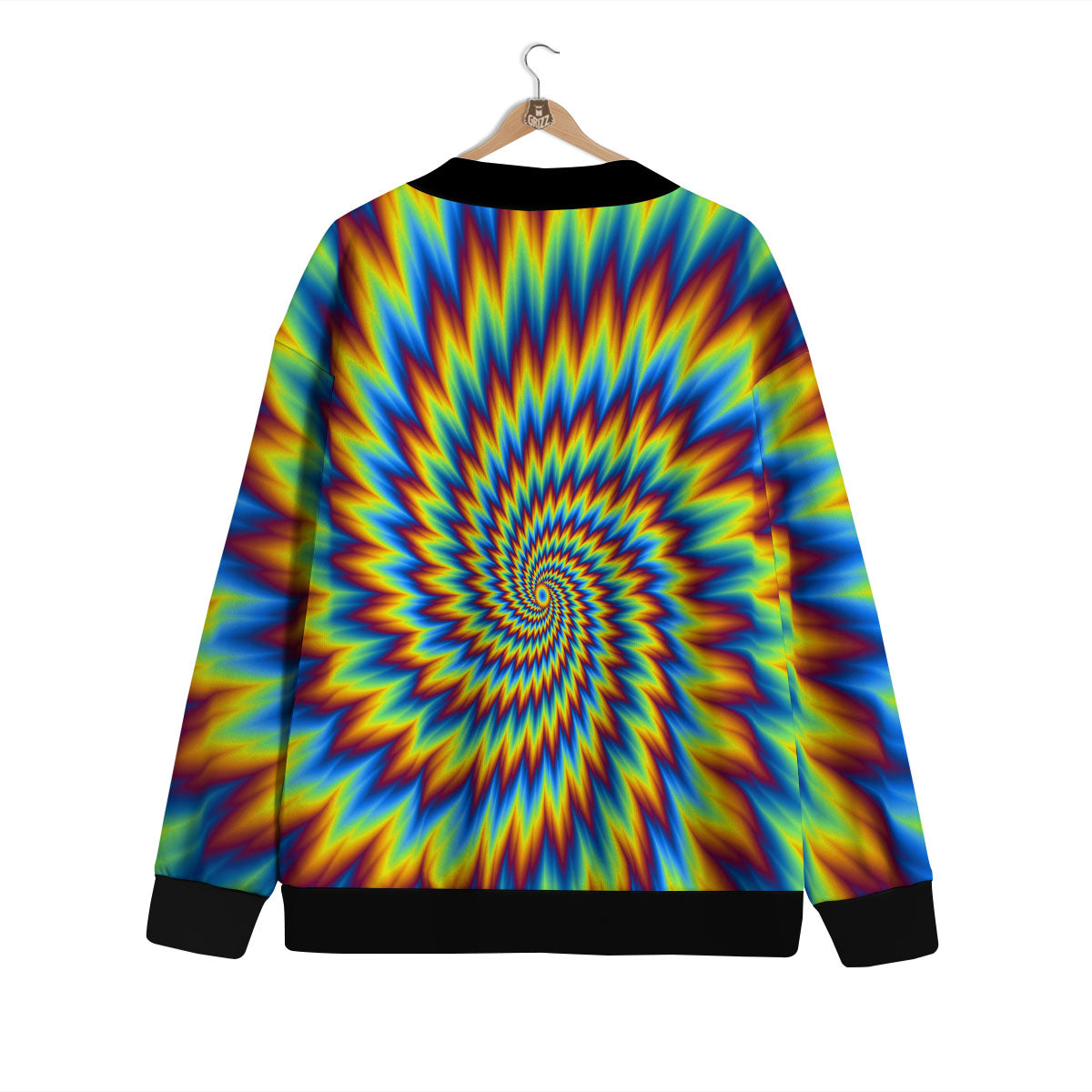 Illusion Optical Psychedelic Expansion Cardigan-grizzshop