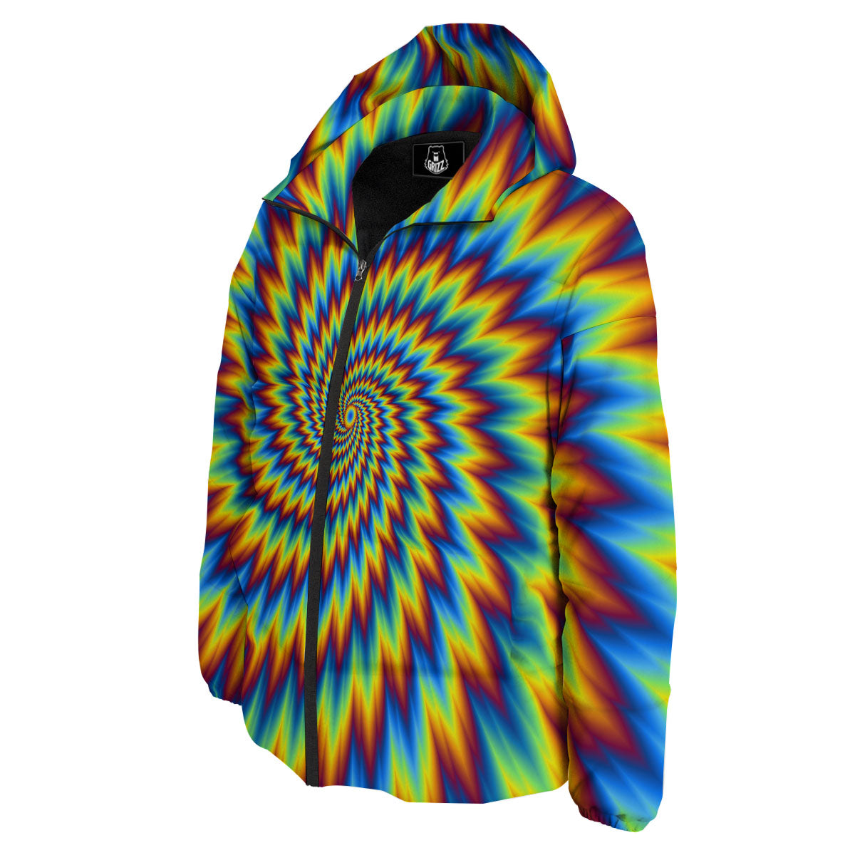 Illusion Optical Psychedelic Expansion Down Jacket-grizzshop