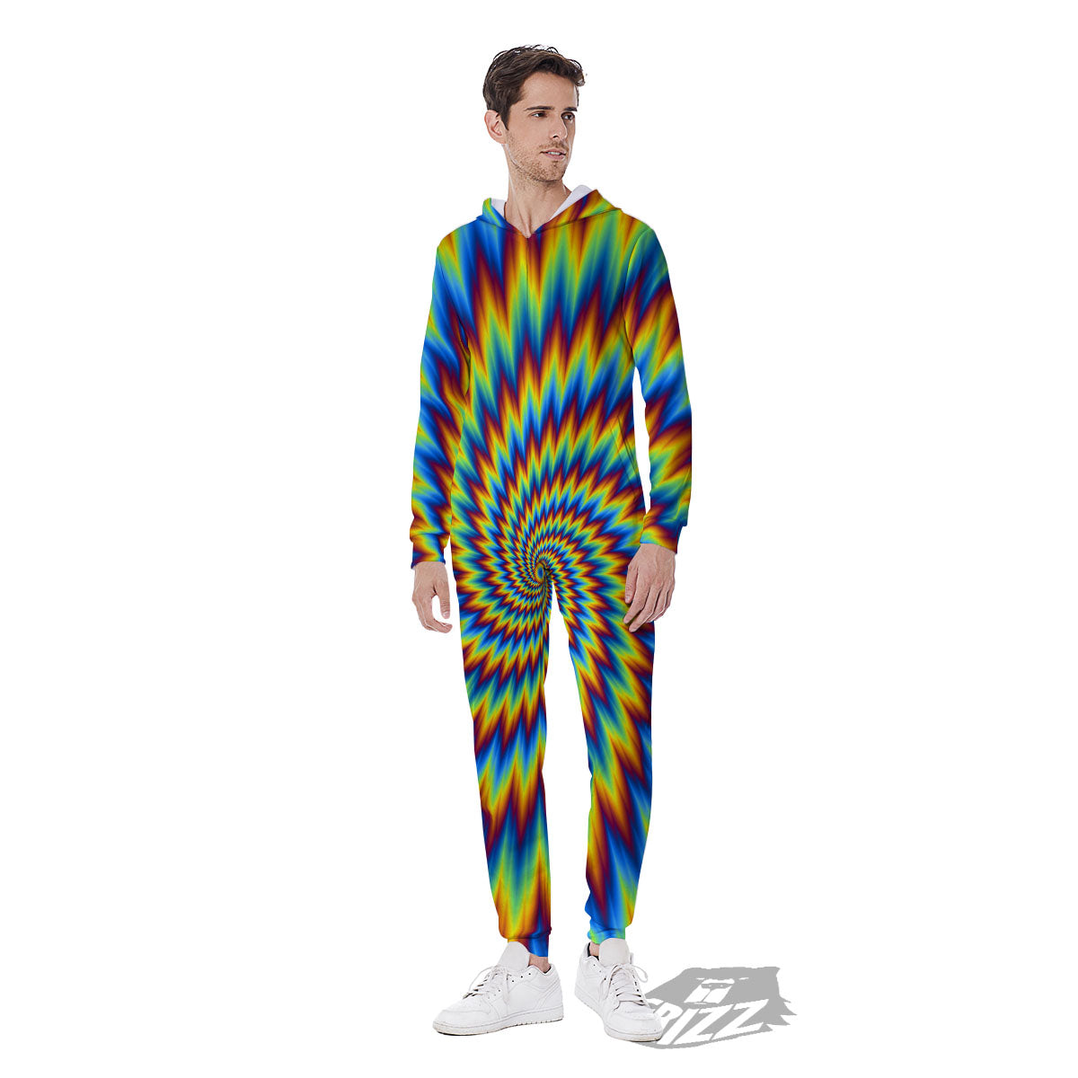Illusion Optical Psychedelic Expansion Men's Jumpsuit-grizzshop